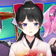 Three VTuber avatars, Shxtou, Mito Tsukino, and Ironmouse look out against a purple and green background.